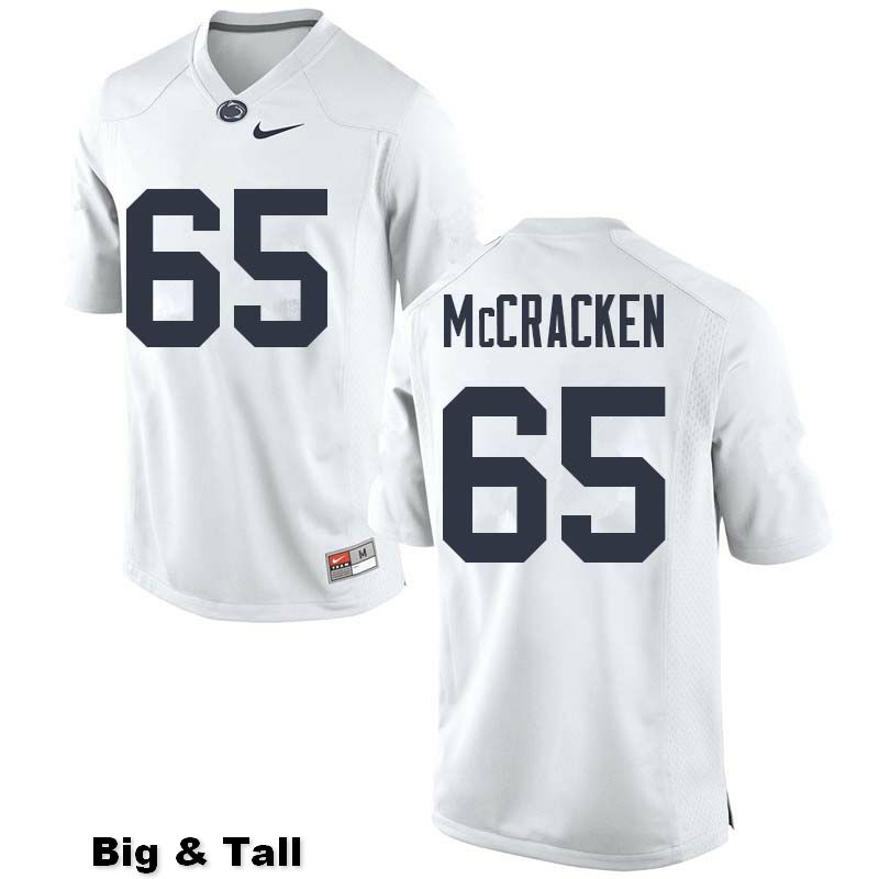 NCAA Nike Men's Penn State Nittany Lions Crae McCracken #65 College Football Authentic Big & Tall White Stitched Jersey RTV6598CT